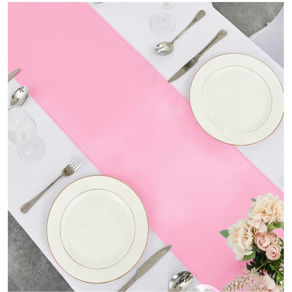 4-Pack Pink Satin Table Runners NEW